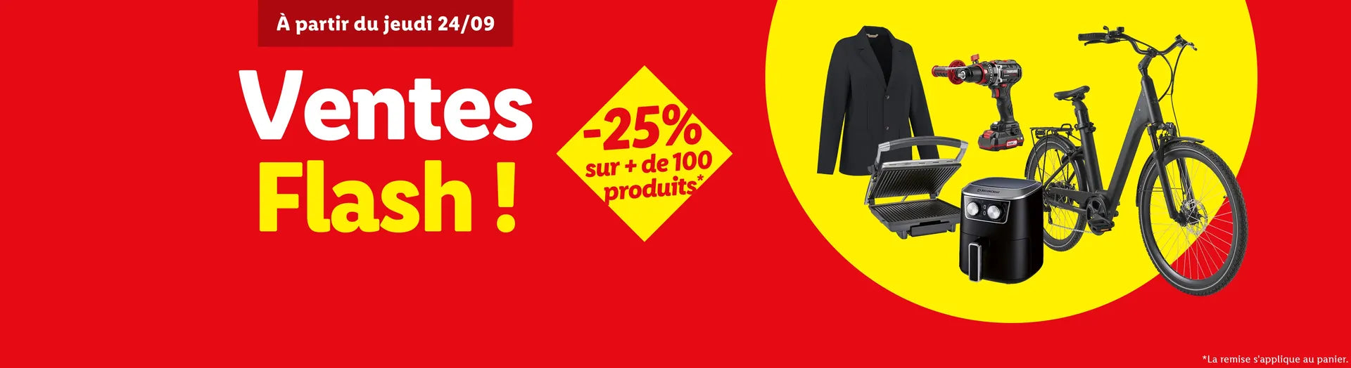 Ventes Flash : -25% sur plus de 100 produits, à partir du jeudi 24/09