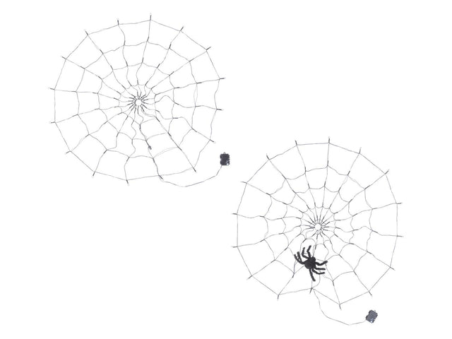Décoration d'Halloween « Toile d'araignée LED », avec 80 LED