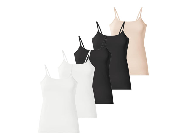 Débardeur à fines bretelles pour femme, lot de 5