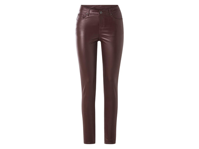 Jean skinny métallisé taille haute femme
