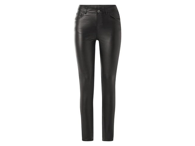Jean skinny métallisé taille haute femme