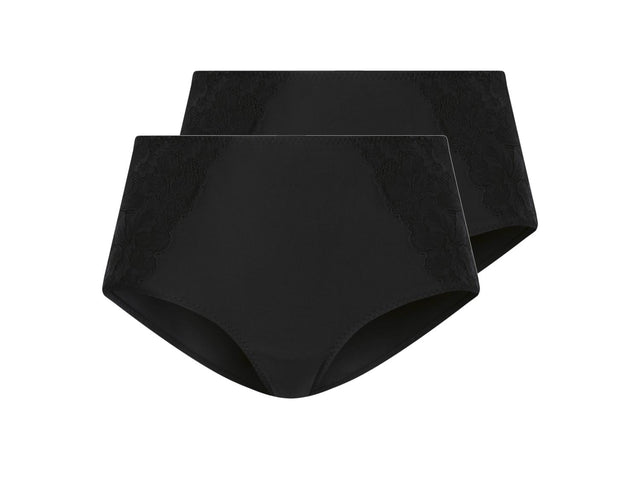 Lot de 2 culottes gainantes à dentelle femme