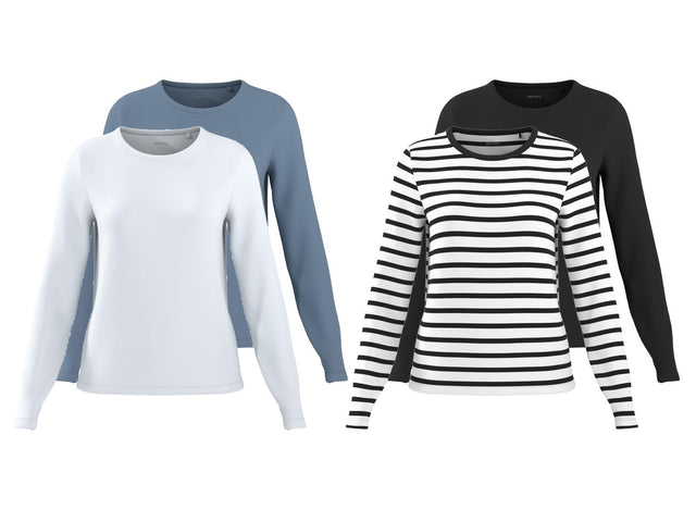 Lot de 2 t-shirts à manches longues femme