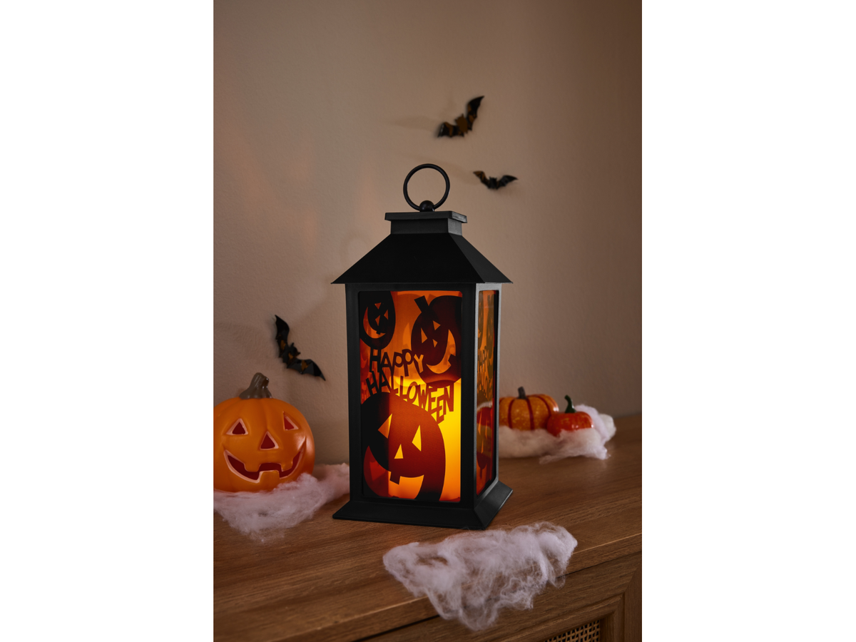 Lanterne d'Halloween LED, avec effet clignotant