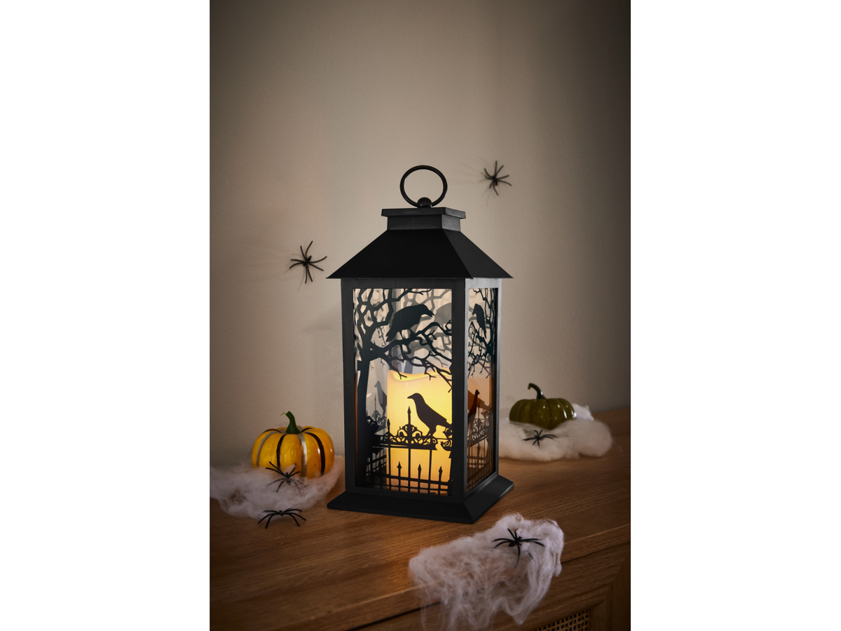 Lanterne d'Halloween LED, avec effet clignotant