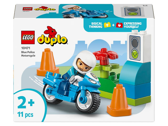 10471 Moto de police bleue