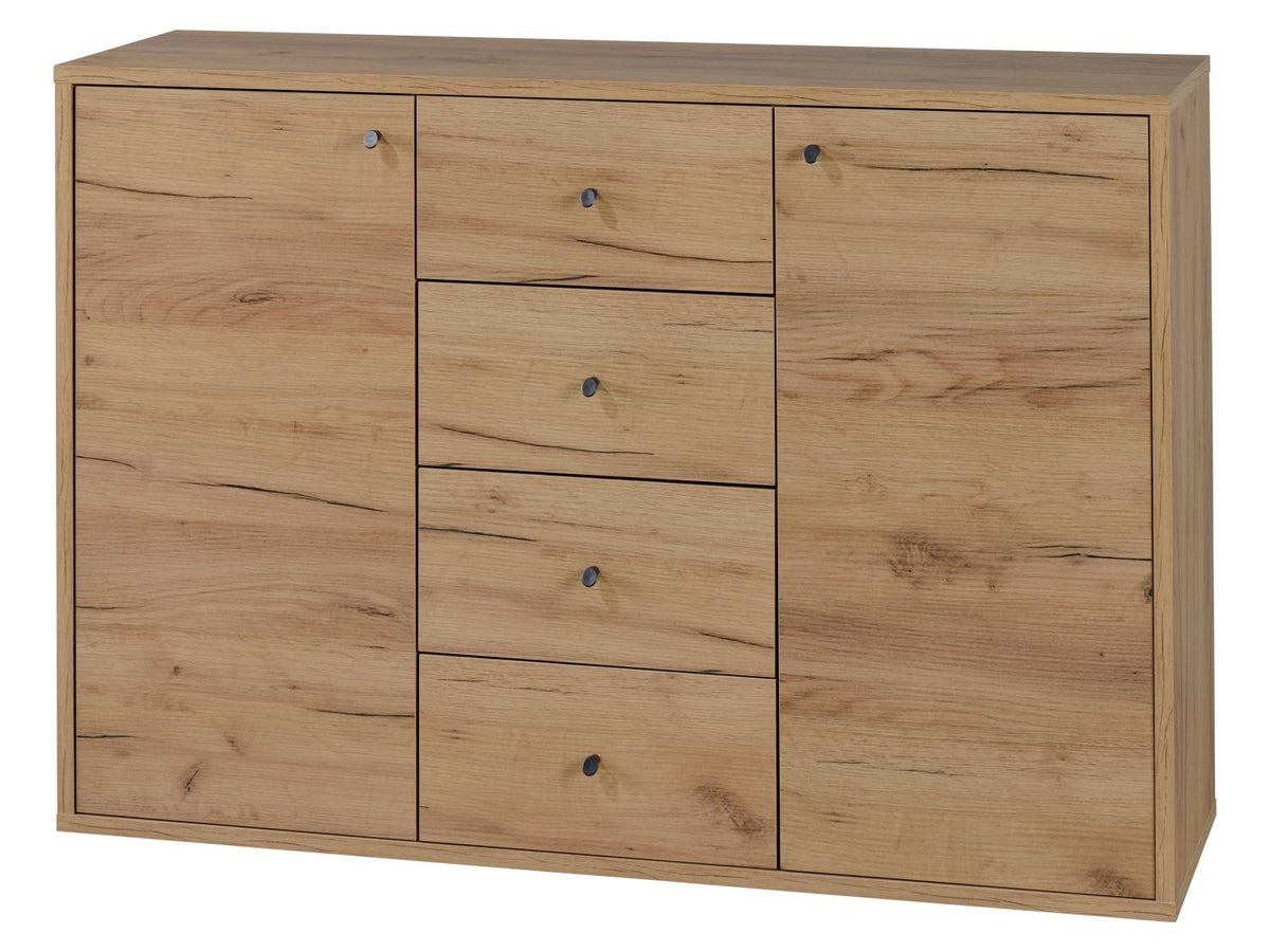 Commode Verona, 116 x 80 x 35 cm, imitation chêne