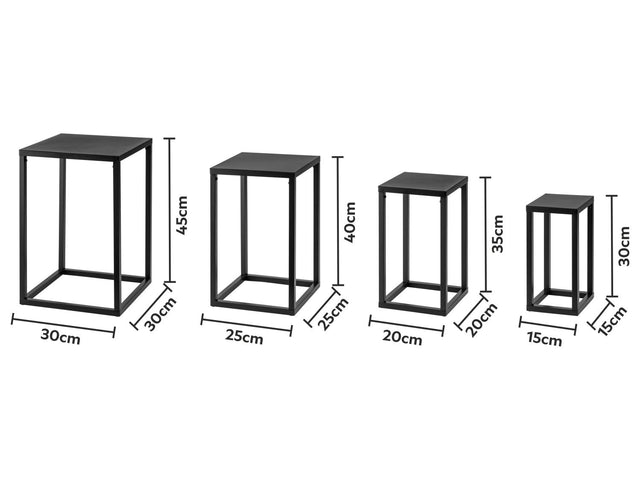 Table d'appoint, lot de 4