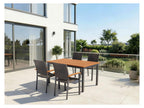 Table de jardin + Lot de 4 fauteuils en résine tressée Valencia