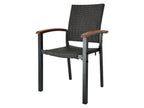 Table de jardin + Lot de 4 fauteuils en résine tressée Valencia