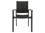 Table de jardin + Lot de 4 fauteuils en résine tressée Valencia
