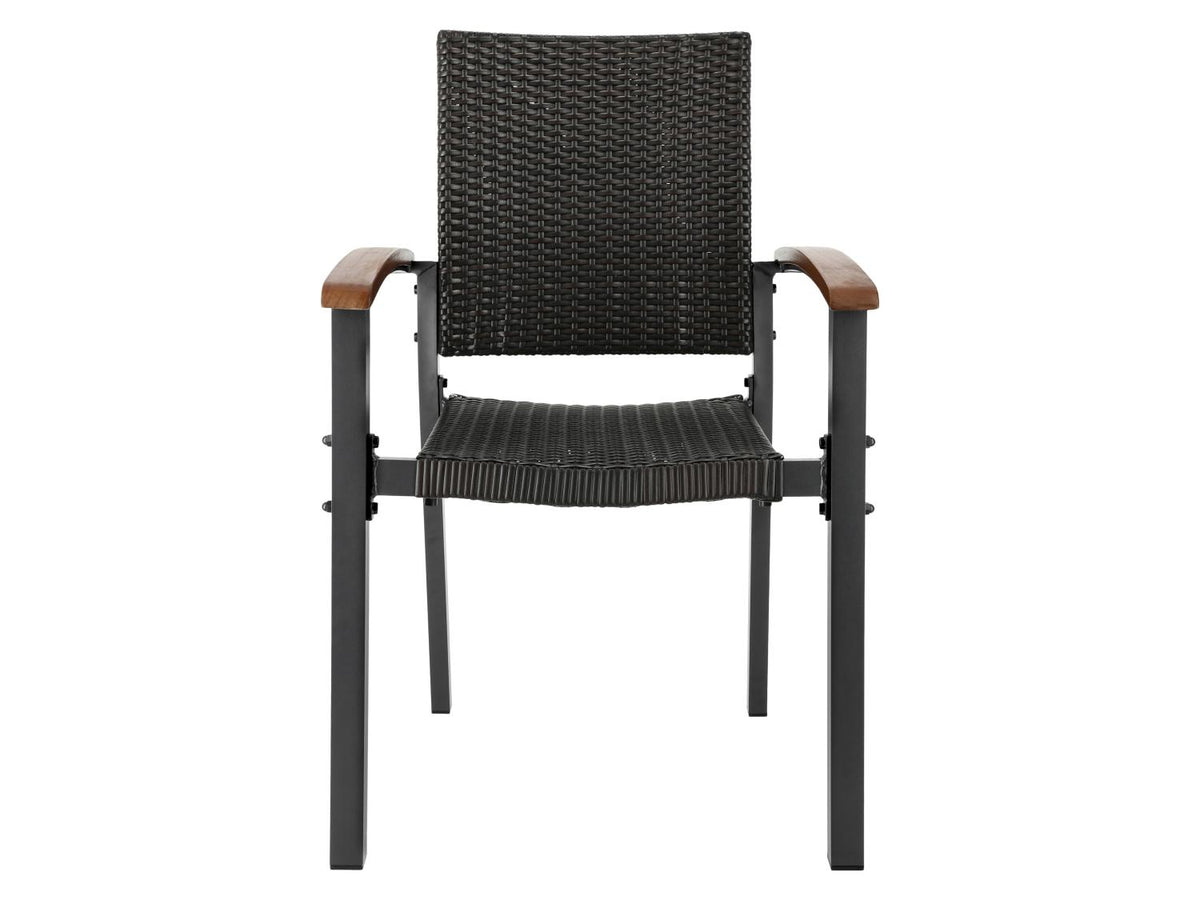 Table de jardin + Lot de 4 fauteuils en résine tressée Valencia