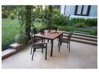 Table de jardin + Lot de 4 fauteuils en résine tressée Valencia