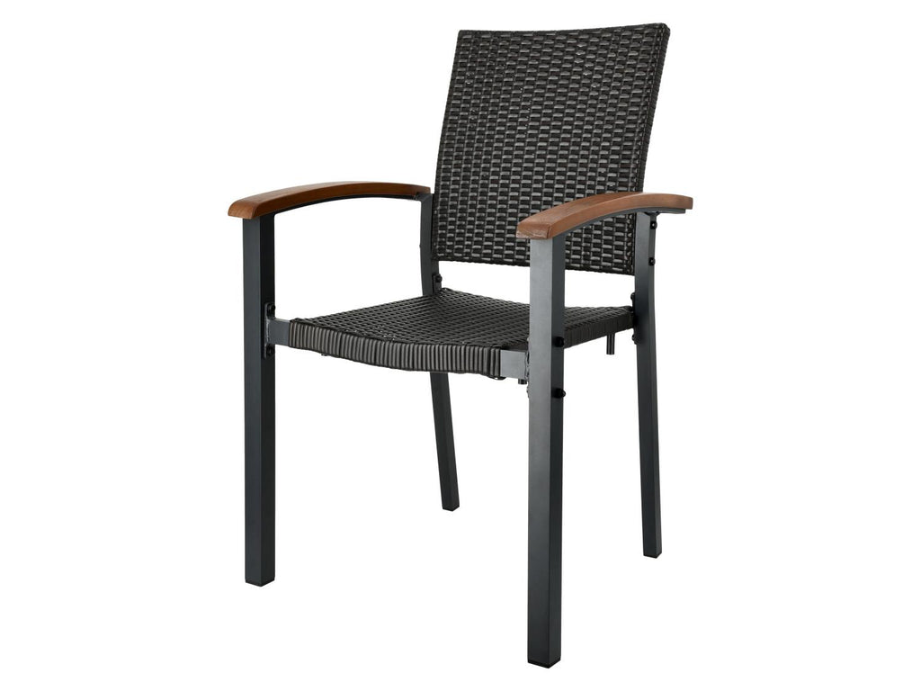Table de jardin + Lot de 6 fauteuils en résine tressée Valencia
