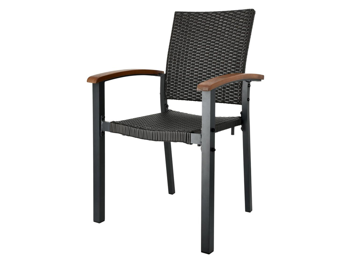 Table de jardin + Lot de 6 fauteuils en résine tressée Valencia
