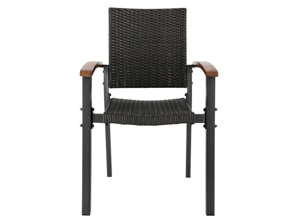Table de jardin + Lot de 6 fauteuils en résine tressée Valencia