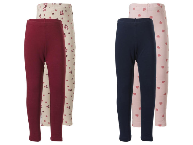 Lot de 2 leggings thermiques petite fille