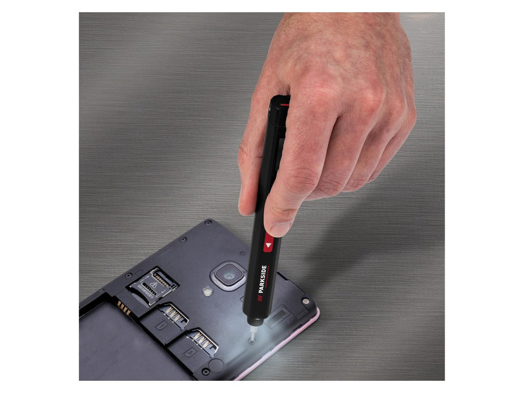 Set de tournevis de précision sans fil 4 V, PPEPS 3 A1, avec boîte de charge et de rangement