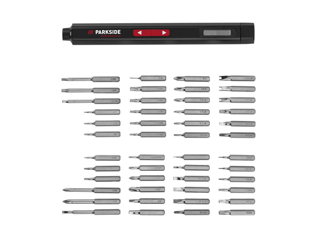Set de tournevis de précision sans fil 4 V, PPEPS 3 A1, avec boîte de charge et de rangement