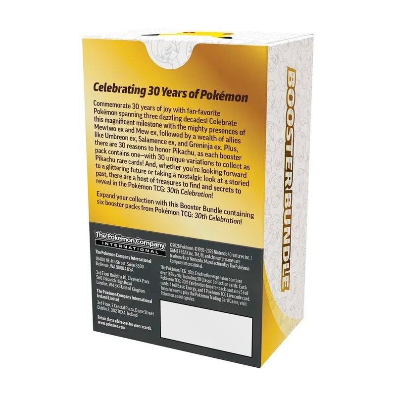 Pokémon 30e anniversaire, Bundle 6 boosters
