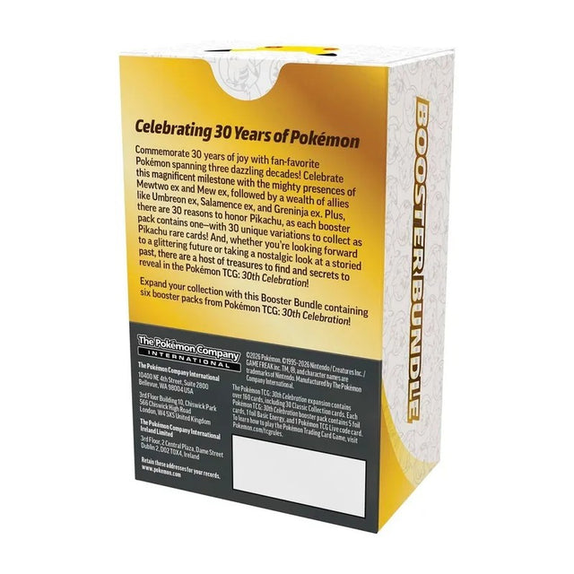 Pokémon 30e anniversaire, Bundle 6 boosters