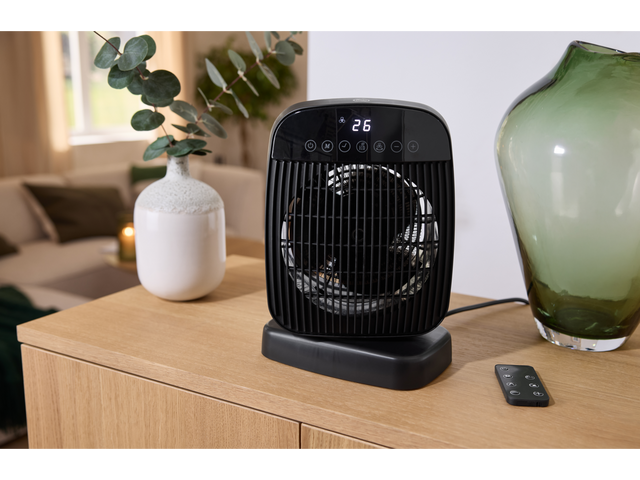 Radiateur soufflant avec LCD + télécommande